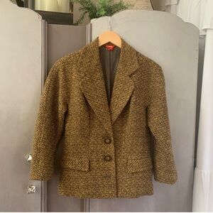 Dorothee Bis Tweed Wool Blend BlazerJacket